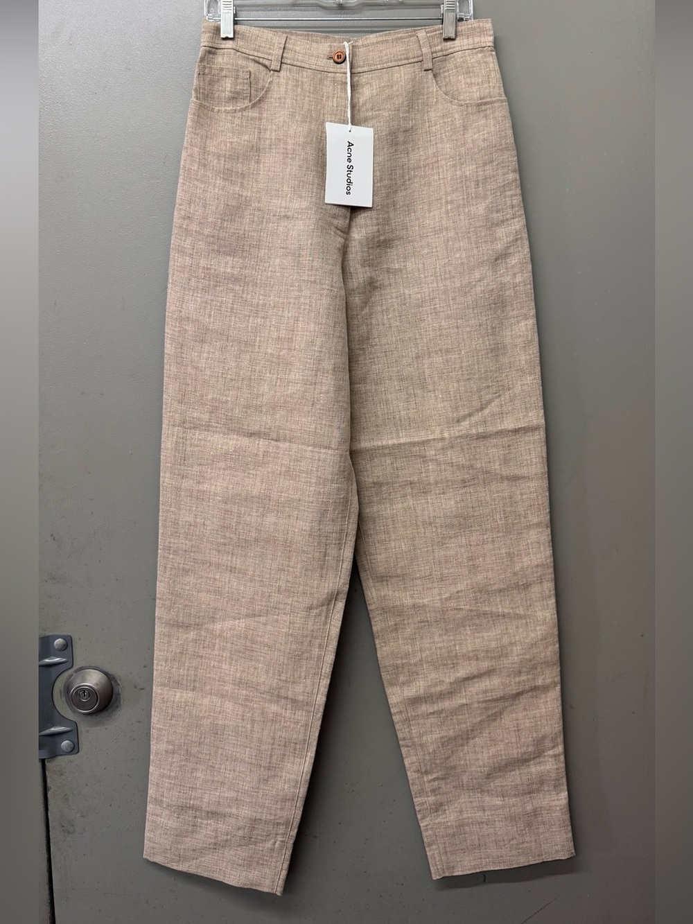 NWT ACNE STUDIOS PEIGHTON LINEN TROUSERS WOMANS SIZE 36